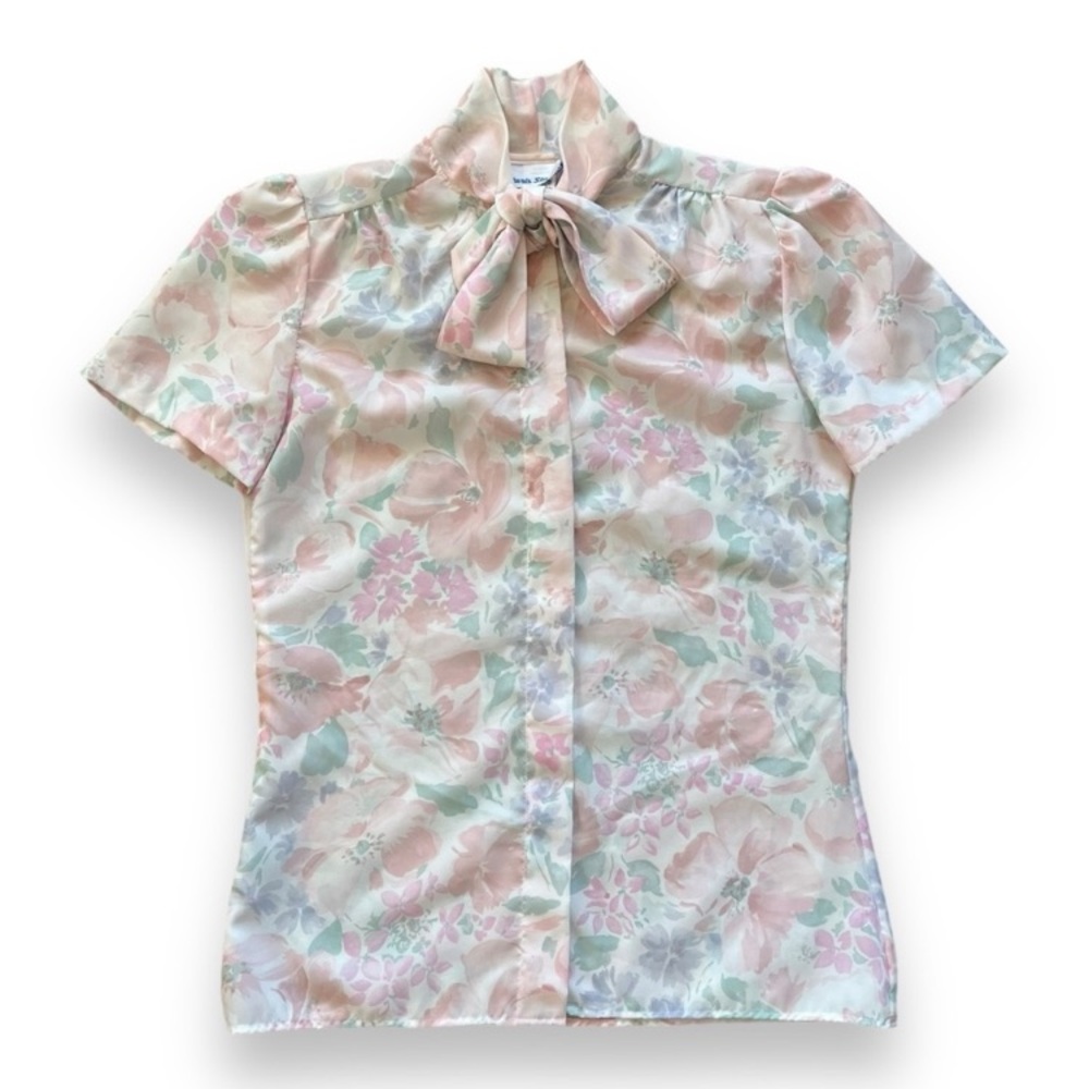 Vintage Lolita coquette Paris station y2k Floral Pastel Women's Top